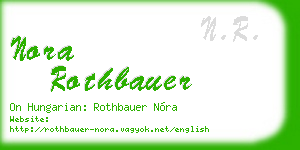 nora rothbauer business card